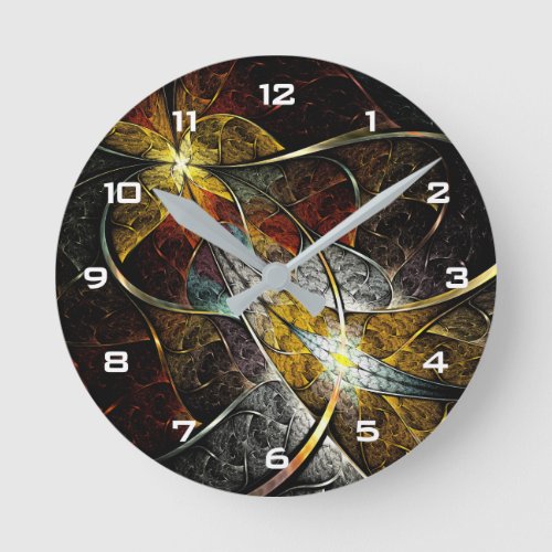 Colorful Artistic Fractal Wall Clock