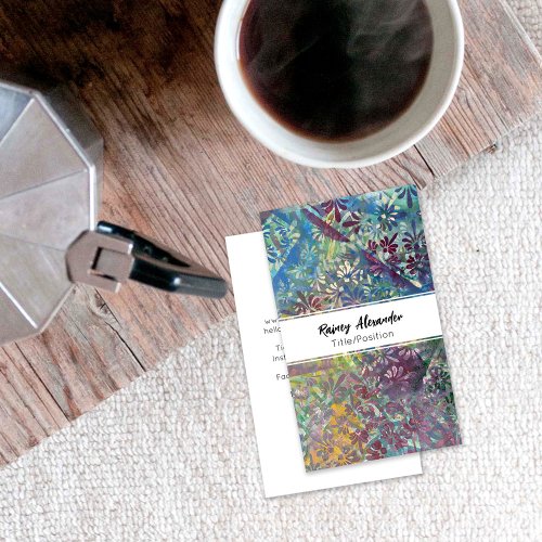 Colorful Artistic Funky Abstract Painted Patterns Business Card