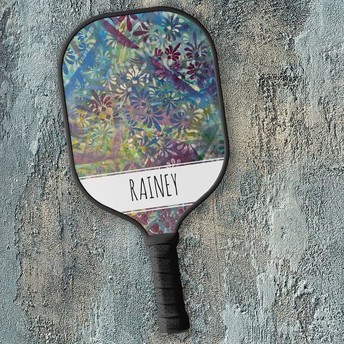 Colorful Artistic Funky Abstract Painted Patterns Pickleball Paddle