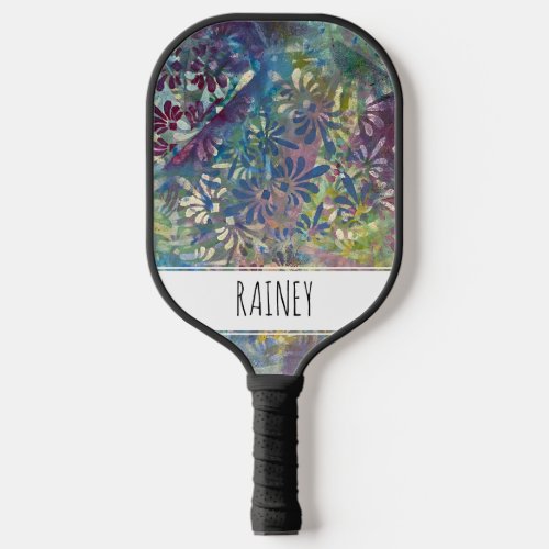 Colorful Artistic Funky Abstract Painted Patterns Pickleball Paddle