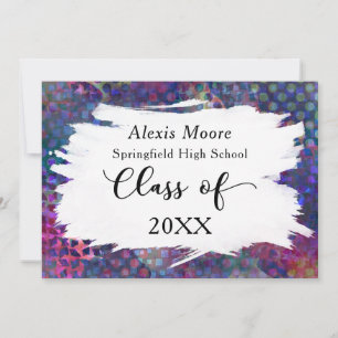 Colorful, Artistic Graduation Announcement
