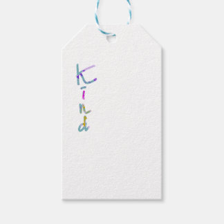 Colorful Artistic KIND Typography Inspirational Qu Gift Tags