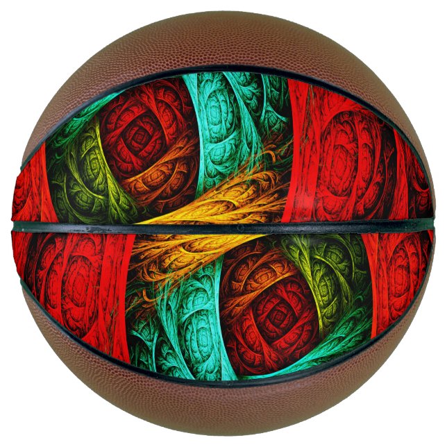 Colorful Artistic Modern Abstract Art Pattern #09 Basketball (Front)