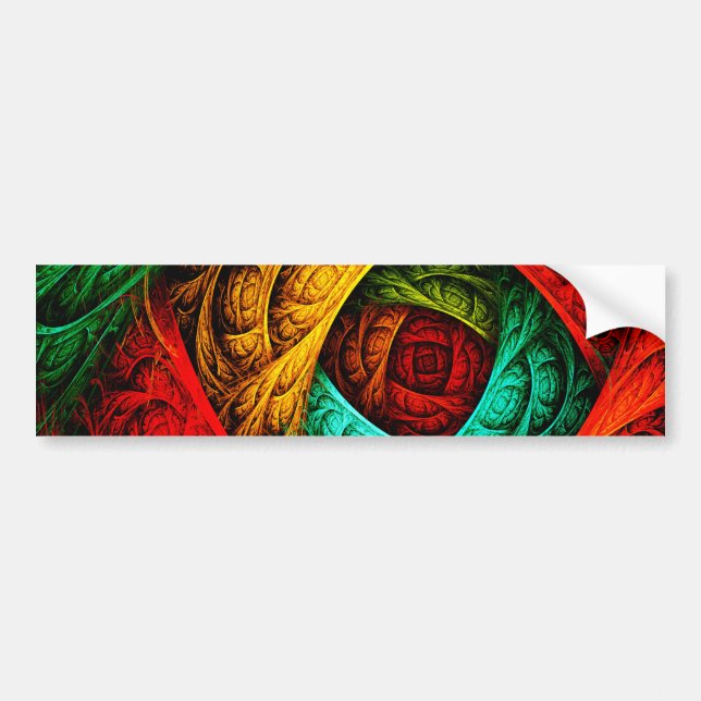 Colorful Artistic Modern Abstract Art Pattern #09 Bumper Sticker (Front)