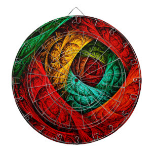 Colorful Artistic Modern Abstract Art Pattern #09 Dart Board