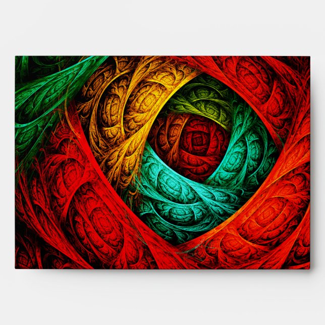 Colorful Artistic Modern Abstract Art Pattern #09 Envelope (Front)