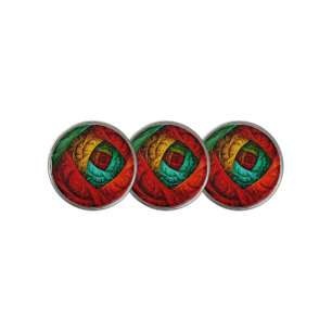 Colorful Artistic Modern Abstract Art Pattern #09 Golf Ball Marker