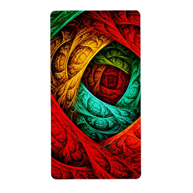 Colorful Artistic Modern Abstract Art Pattern #09 Label (Front)