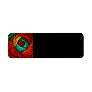 Colorful Artistic Modern Abstract Art Pattern #09 Label
