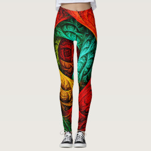 Colorful Artistic Modern Abstract Art Pattern #09 Leggings
