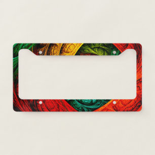 Colorful Artistic Modern Abstract Art Pattern #09 License Plate Frame