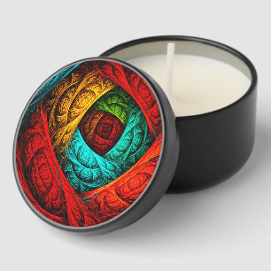 Colorful Artistic Modern Abstract Art Pattern #09 Mini Candle Favors