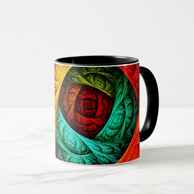 Colorful Artistic Modern Abstract Art Pattern #09 Mug (Front Right)