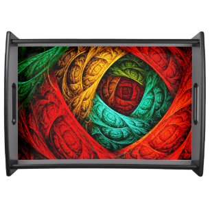Colorful Artistic Modern Abstract Art Pattern #09 Serving Tray