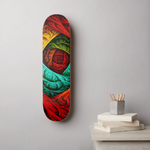 Colorful Artistic Modern Abstract Art Pattern #09 Skateboard