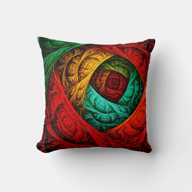 Colorful Artistic Modern Abstract Art Pattern #09 Throw Pillow (Front)