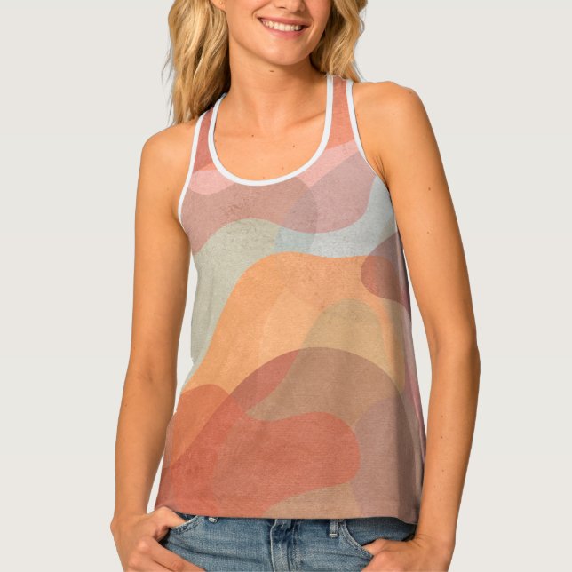 Colorful Artistic Pattern Tank for Unique Fashion (Front)