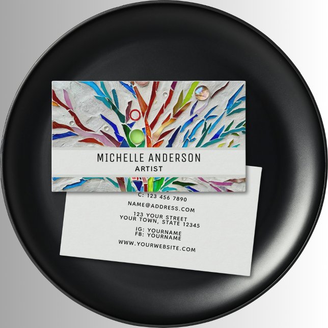 Colorful Artist's  Business Card (Creator Uploaded)