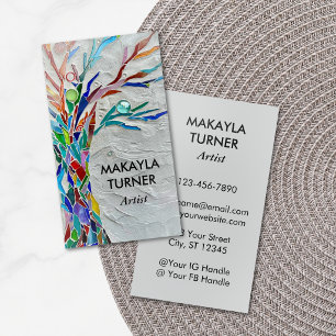 Colorful Artist's Raised Spot Gloss Business Card