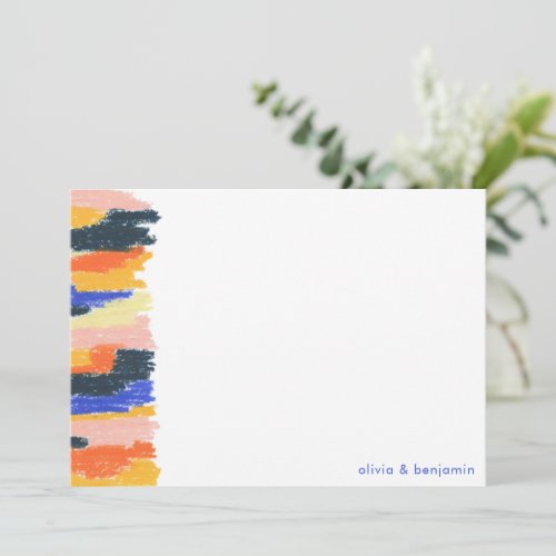 Colorful Artsy Abstract Art Unique Personalized Thank You Card
