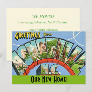 Colorful Asheville Moving Address Card