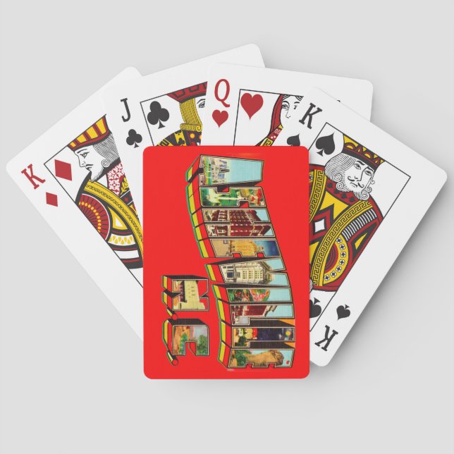 Colorful Asheville NC Playing Cards (Back)