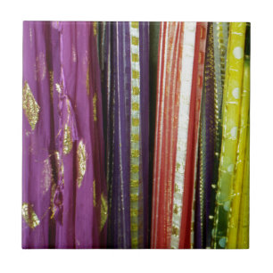 Colorful Asian Scarves Tile