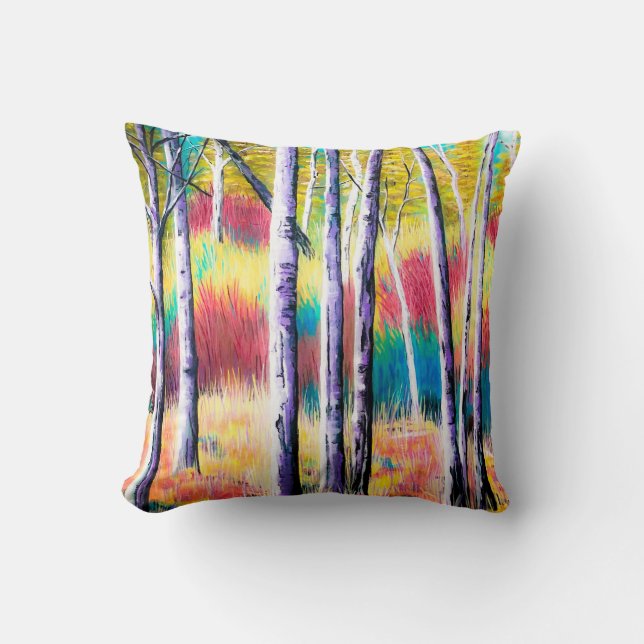 Colorful Aspen Fall Pillow (Front)