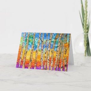 Colorful Aspen Trees Greeting Card