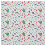 Colorful Assorted Confetti Streamers  Pattern   Fabric