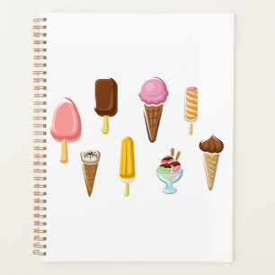 Colorful Assorted Ice Cream and Popsicle Planner