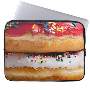 Colorful Assorted Sprinkles Chocolate Sweet Donuts Laptop Sleeve