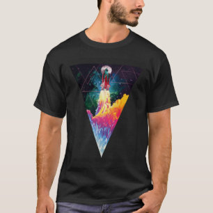 Colorful Astronaut Blast Off Rocket Launching Gala T-Shirt
