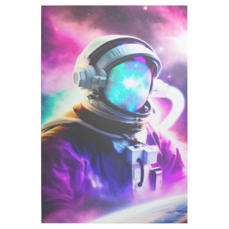 Colorful Astronaut in Outer Space Gallery Wrap