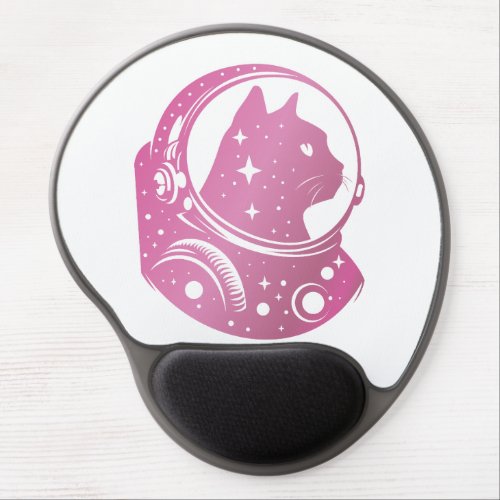 colorful Astronaut Kitty Gel Mouse Pad