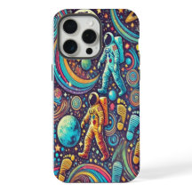 Colorful Astronaut Spacewalk Pattern