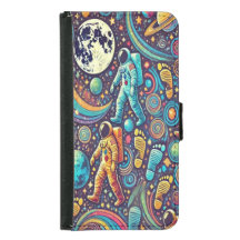 Colorful Astronaut Spacewalk Pattern