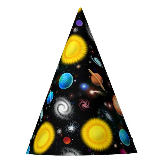 Colorful Astronomy Space Party Hat (Front)