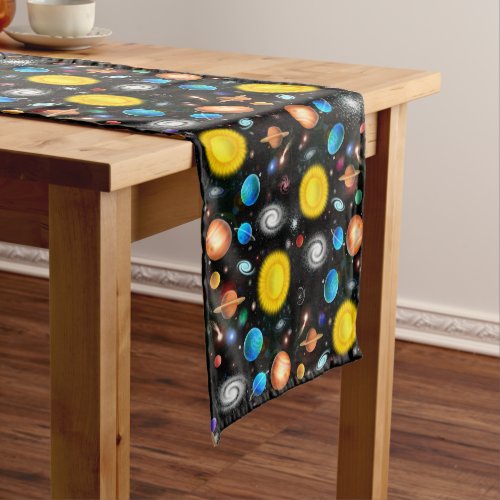 Colorful Astronomy Space Table Runner