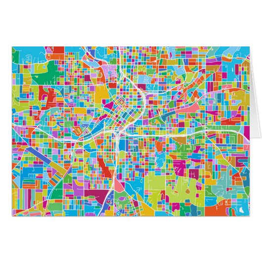 Colorful Atlanta Map Cards (Front Horizontal)