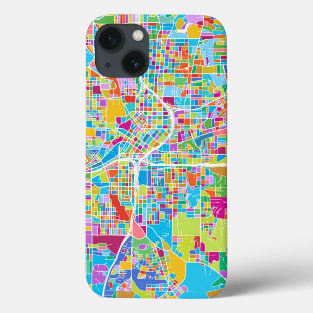 Colorful Atlanta Map Case-Mate iPhone Case (Back)