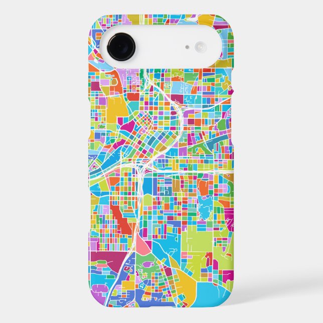 Colorful Atlanta Map Case-Mate iPhone Case (Back)