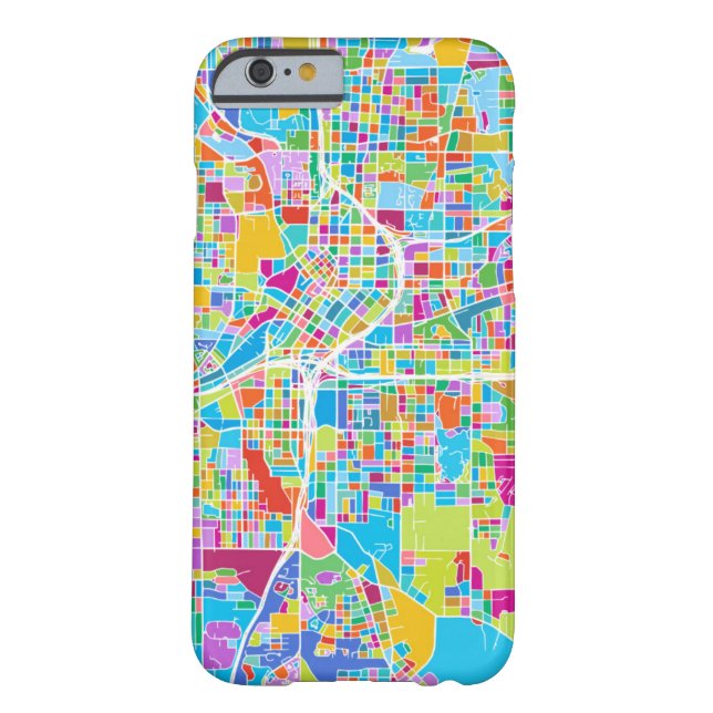 Colorful Atlanta Map Case-Mate iPhone Case (Back)