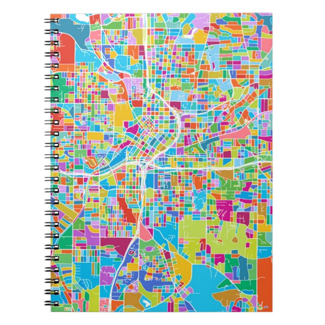 Colorful Atlanta Map Notebook (Front)