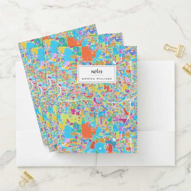 Colorful Atlanta Map Pocket Folder (In Situ)