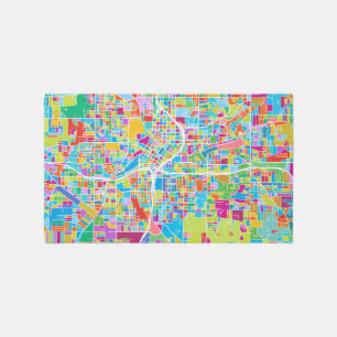 Colorful Atlanta Map Rug