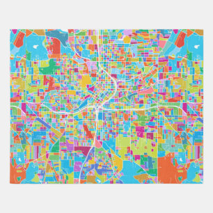 Colorful Atlanta Map Rug