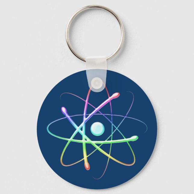Colorful Atom (008) - keychain (Front)
