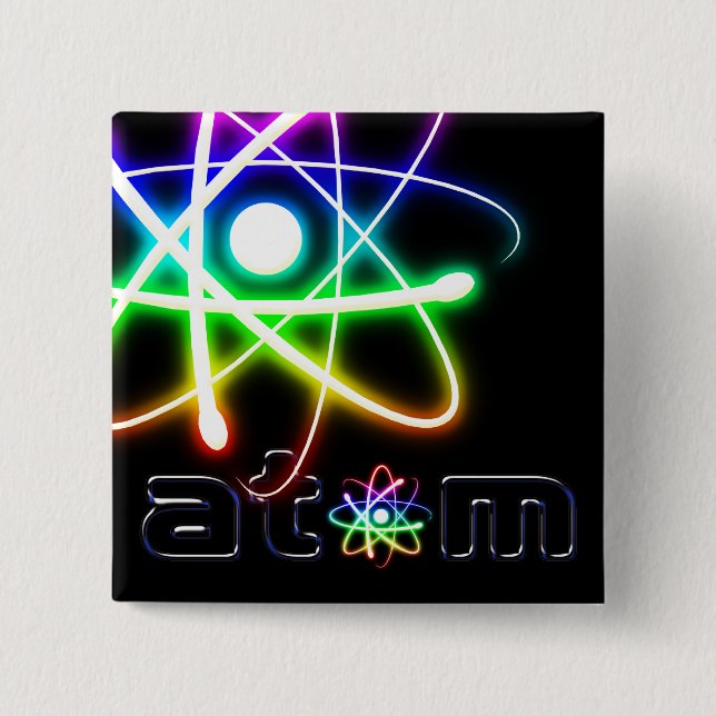 Colorful Atom - Button (Front)