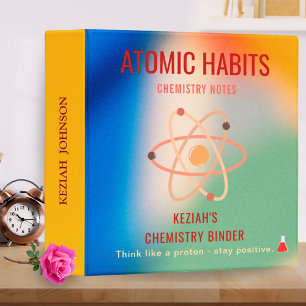 Colorful Atom Chemistry Binder Pack Custom